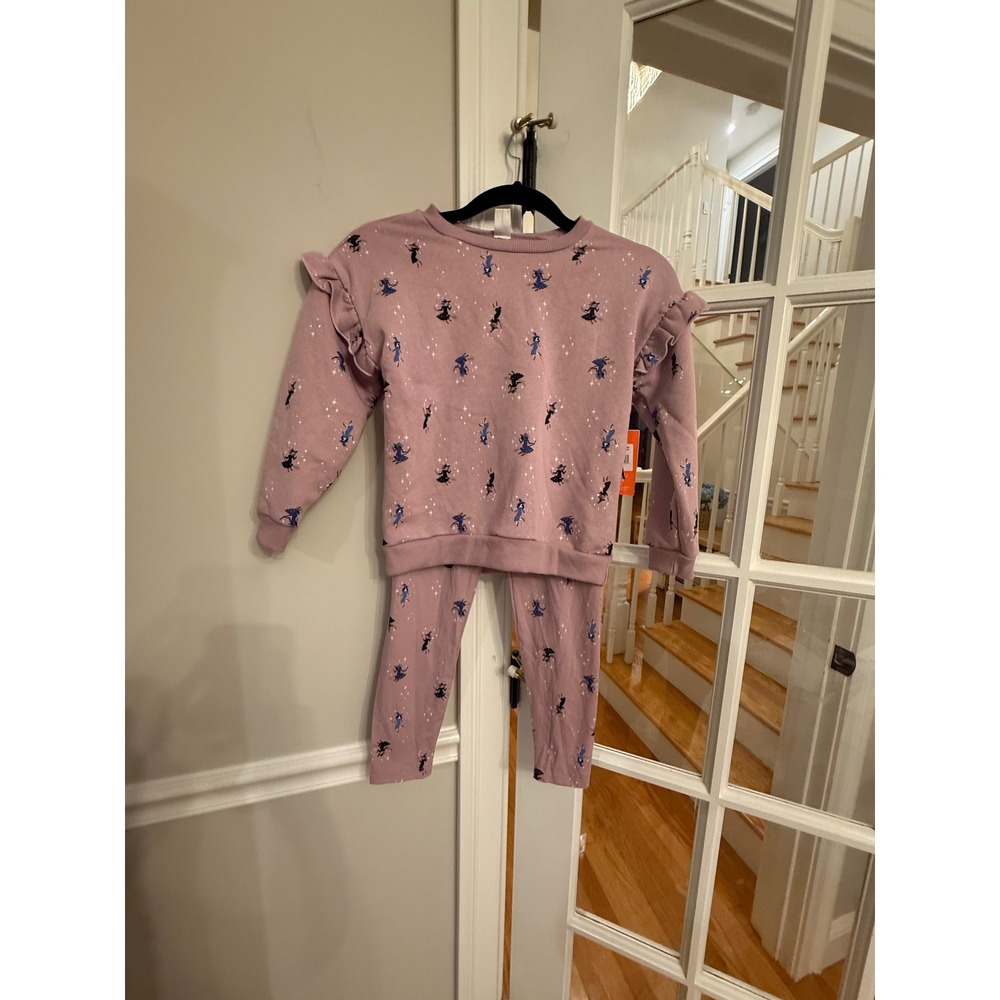 Petit Lem Kids Girls Witches Print Sweatshirt Leggings Set Purple size  6